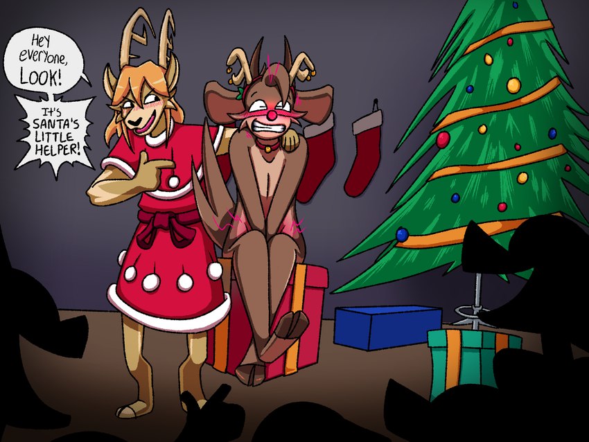 ariel, background character, and capri (christmas) created by deerkid