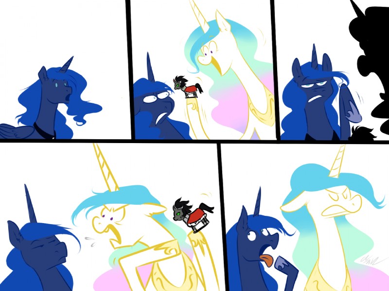 angry blue_eyes duo feathered_wings feathers female feral gold_(metal) hair horn jewelry moon multicolored_hair necklace princess purple_eyes royalty tongue tongue_out toy unimpressed wings cartoonlion friendship_is_magic hasbro my_little_pony mythology fan_character king_sombra_(mlp) princess_celestia_(mlp) princess_luna_(mlp) equid equine mammal mythological_creature mythological_equine winged_unicorn 2012 4:3 comic sibling_(lore) sister_(lore) sisters_(lore)