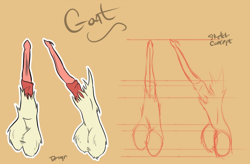 anatomically_correct anatomically_correct_genitalia anatomically_correct_penis animal_genitalia balls disembodied_penis erection genital_shot genitals lemon_testicles male outline penis penis_shot solo kaiza_teira bovid caprine goat mammal hi_res