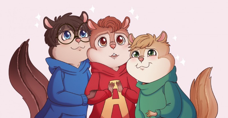 alvin seville, simon seville, and theodore seville (alvin and the chipmunks (live-action) and etc) created by babynarwhal