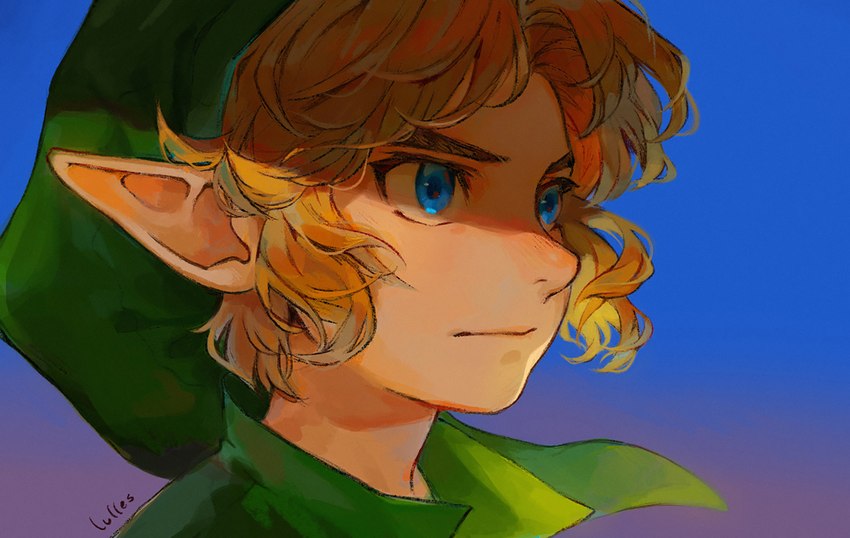 young link (the legend of zelda and etc) created by lulles