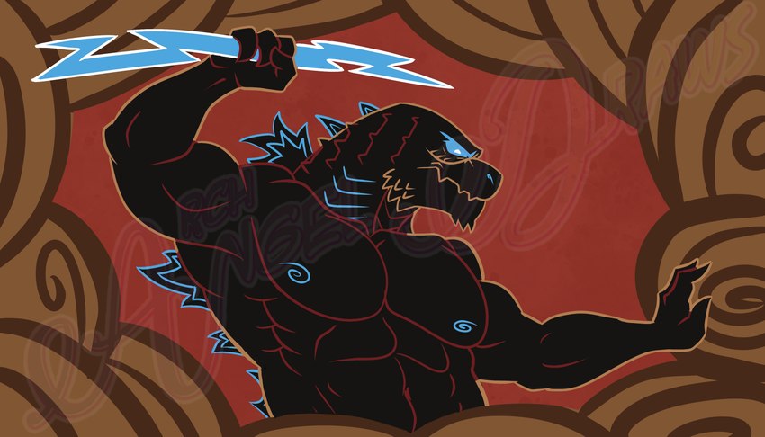 anthro big_muscles big_pecs blue_eyes blue_nipples claws cloud electricity lightning lightning_bolt male musclegut muscular muscular_anthro muscular_arms muscular_male nipples non-mammal_nipples pecs solo spikes spikes_(anatomy) archangeldraws2 disney disney's_hercules godzilla_(series) toho zeuszilla godzilla zeus_(disney) kaiju lizard reptile scalie 2024 7:4 absurd_res hi_res