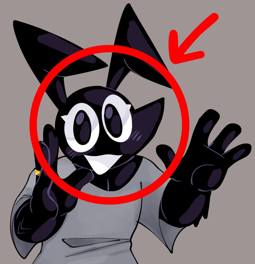 2_antennae 4_fingers antennae_(anatomy) anthro black_body black_exoskeleton blush blush_lines clothing exoskeleton eyelashes female fingers glistening glistening_body glistening_exoskeleton grey_background grey_clothing grey_shirt grey_topwear humor looking_at_viewer loose_shirt meme_pose open_mouth red_arrow red_circle shirt simple_background smile solo spikes spikes_(anatomy) tongue toony topwear white_mouth white_tongue hevinsane mr_beast_(meme) antay_(hevinsane) ant arthropod hymenopteran insect 2023 digital_drawing_(artwork) digital_media_(artwork) hi_res meme shaded