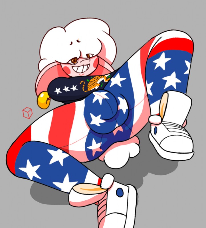 american_flag balls big_balls bulge butt clothed clothing detailed_bulge ear_piercing ear_ring eye_through_hair femboy footwear fur genital_outline genitals hair leggings legwear looking_at_viewer male penis_outline piercing pink_body pink_fur presenting presenting_hindquarters ring_piercing shoes smile solo star stripes teeth tight_clothing translucent translucent_hair united_states_of_america white_hair kureto arryn_(kureto) bovid caprine felid mammal pantherine sheep tiger 2019 digital_media_(artwork)