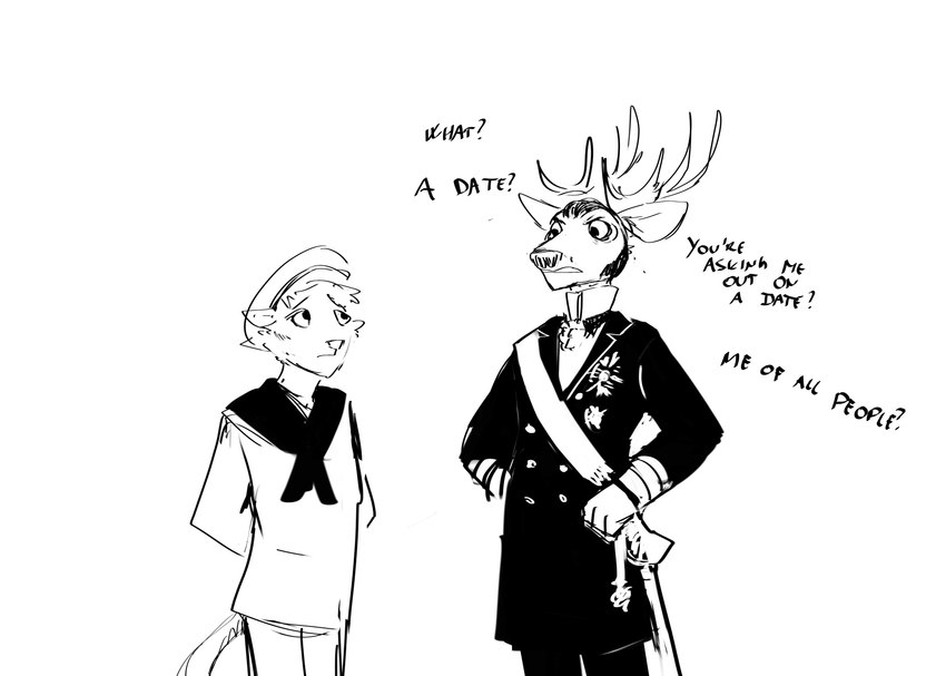 deer admiral and ship's catboy created by hladilnik