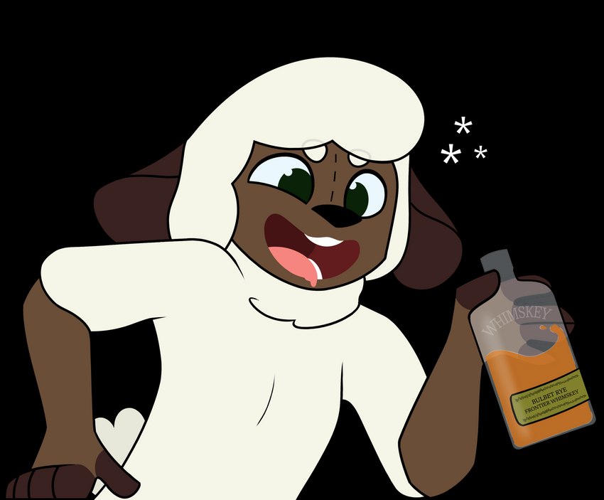 alcohol alcohol_bottle anthro beverage beverage_bottle black_nose bodily_fluids bottle brown_body brown_fur circle_eyebrows container drooling drunk eyebrows fur green_eyes holding_bottle holding_container holding_object male male_anthro nude open_mouth open_smile pink_tongue plushie saliva simple_background smile solo substance_intoxication tail teeth tongue transparent_background whiskey whiskey_bottle white_body white_fur white_wool wool_(fur) sleepysheepy17 mishka_(sleepysheepy17) animate_inanimate bovid canid canine canis caprine domestic_dog hybrid living_plushie mammal sheep 2023 adobe_photoshop_(artwork) alpha_channel digital_drawing_(artwork) digital_media_(artwork) flat_colors half-length_portrait hi_res portrait reaction_image