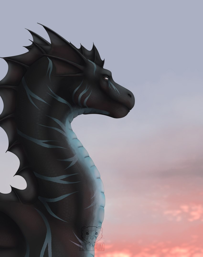 ambiguous_gender feral pale_eyes solo spines ferrety-lixciaa mythology dragon mythological_creature mythological_scalie scalie 2021 absurd_res bust_portrait digital_media_(artwork) hi_res portrait