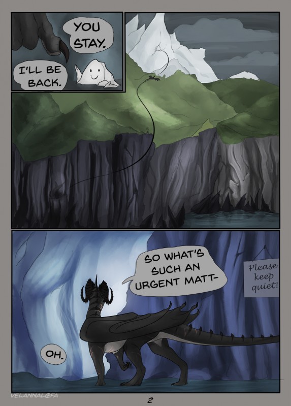 ambiguous_gender cave detailed_background duo feral pet_rock tail text wings velannal mythology iggy_(graffitidragon) dragon mythological_creature mythological_scalie scalie 2017 comic english_text hi_res