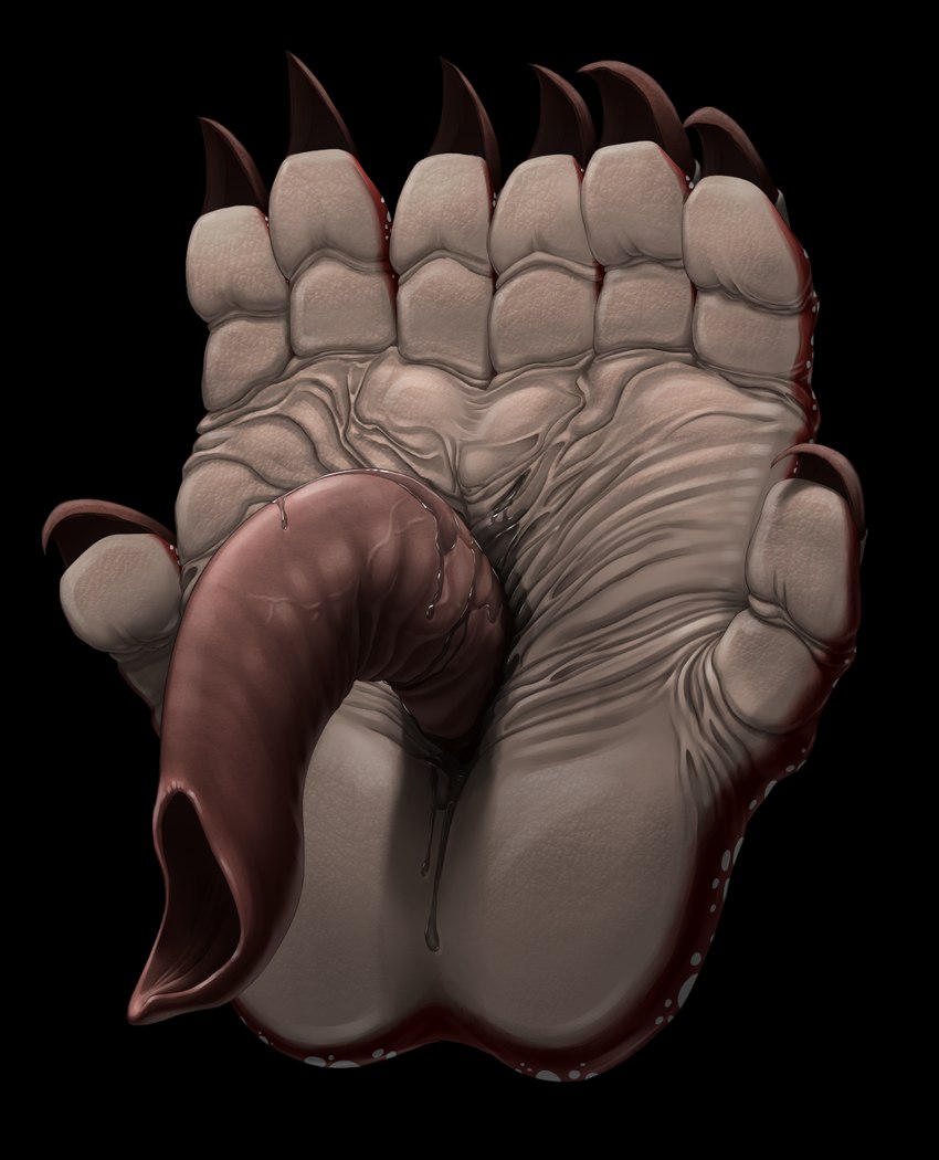 ambiguous_gender barefoot claws feet foot_fetish foot_focus humanoid_feet lesserhybrid ovipositor paws plantigrade simple_background slime soles solo toe_claws toes tongue kredri alien_(franchise) alien facehugger lesser_hybrid hi_res