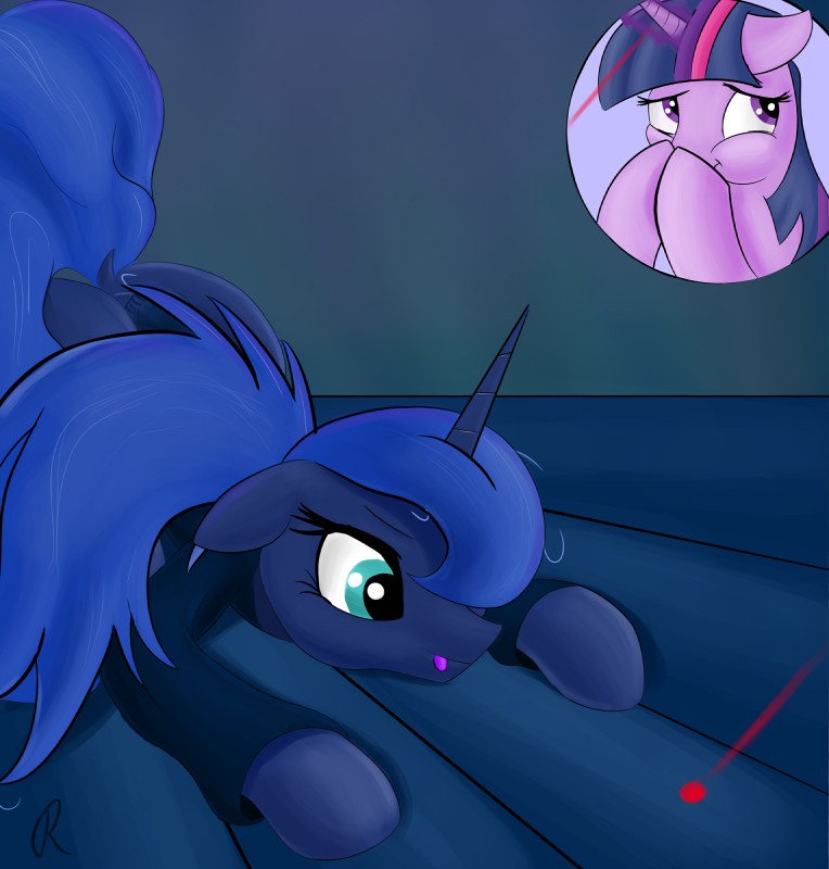 princess luna and twilight sparkle (friendship is magic and etc) created by twiren