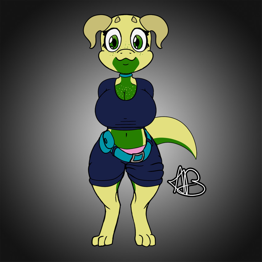 anthro big_breasts breasts clothing female looking_at_viewer non-mammal_breasts panties short_stack smile smiling_at_viewer solo underwear mranthony2 lemon_bounce kobold scalie 1:1