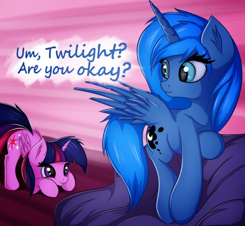 princess luna and twilight sparkle (friendship is magic and etc) created by twiren