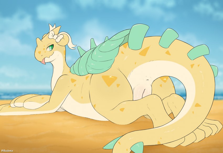 anus beach female feral genitals nude outside pussy sand seaside sky smile solo tail tongue water conditional_dnp pikajota nintendo pokemon generation_1_pokemon generation_2_pokemon hybrid lapras legendary_pokemon lugia marine pokemon_(species) hi_res