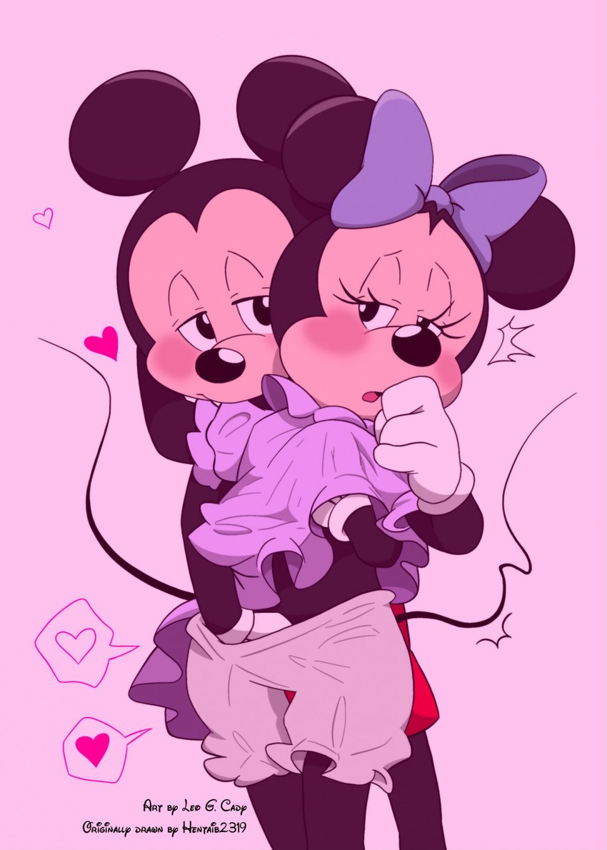 mickey mouse and minnie mouse (disney) created by hentaib and leogcady