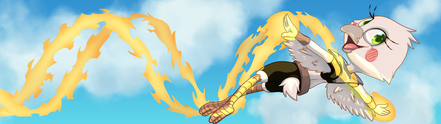 anthro beak chest_armor cloud elemental_manipulation feathers female fire fire_manipulation flying looking_at_viewer magic magic_user pose sky small_tail solo tail turning white_body white_feathers winged_arms wings young turkojar leira_safider avian bird corvid corvus_(genus) crow oscine passerine hi_res pinup