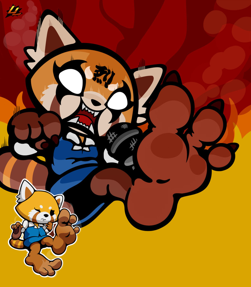 3_toes angry anthro barefoot bottomwear claws clothed clothing fangs feet female foot_focus one_eye_closed pencil_skirt plantigrade skirt soles solo teeth toe_claws toes lazzylad yowesephth aggretsuko sanrio retsuko ailurid mammal red_panda hi_res