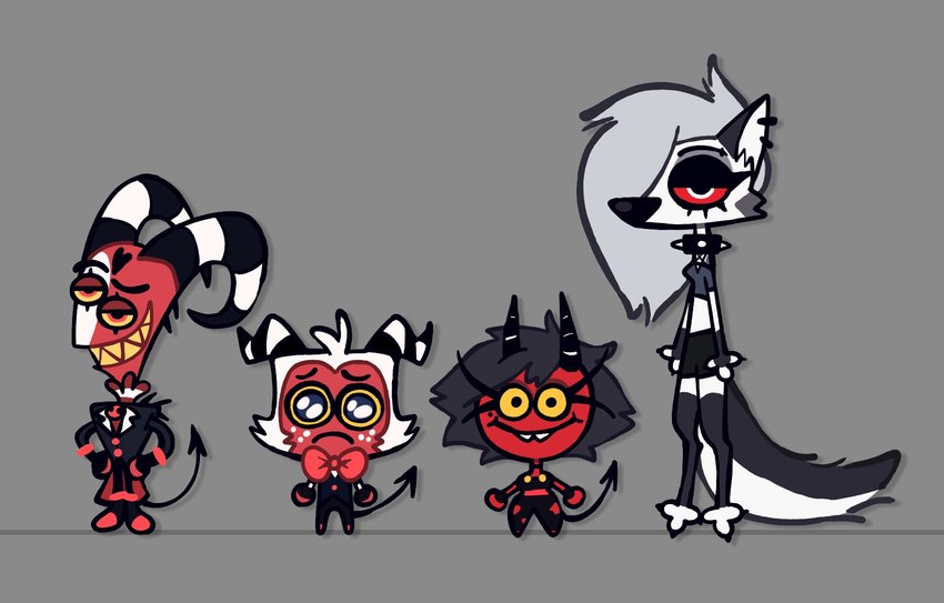 blitzo, loona, millie, and moxxie (helluva boss and etc) created by calisdraws and cas van de pol