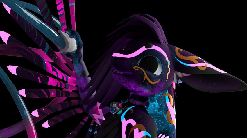 anthro claws dark_lighting feathers grin male polishing purple_body purple_feathers smile solo tentacles winged_arms wings harbalarm blender_cycles harbalarm_(character) avali avian eldritch_abomination 16:9 3d_(artwork) alpha_channel blender_(artwork) digital_media_(artwork) hi_res widescreen