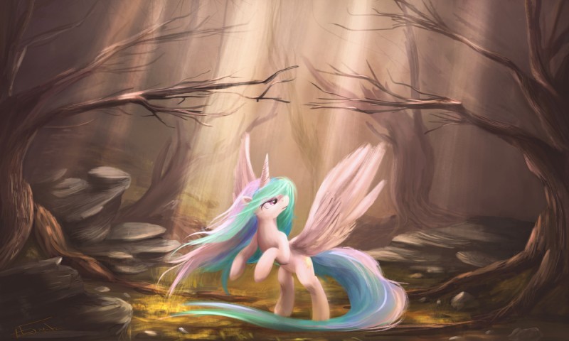 cutie_mark feathered_wings feathers female feral fur hair horn multicolored_hair princess quadruped royalty solo tail white_body white_feathers white_fur wings wood ajvl friendship_is_magic hasbro my_little_pony mythology princess_celestia_(mlp) equid equine mammal mythological_creature mythological_equine winged_unicorn 5:3 hi_res