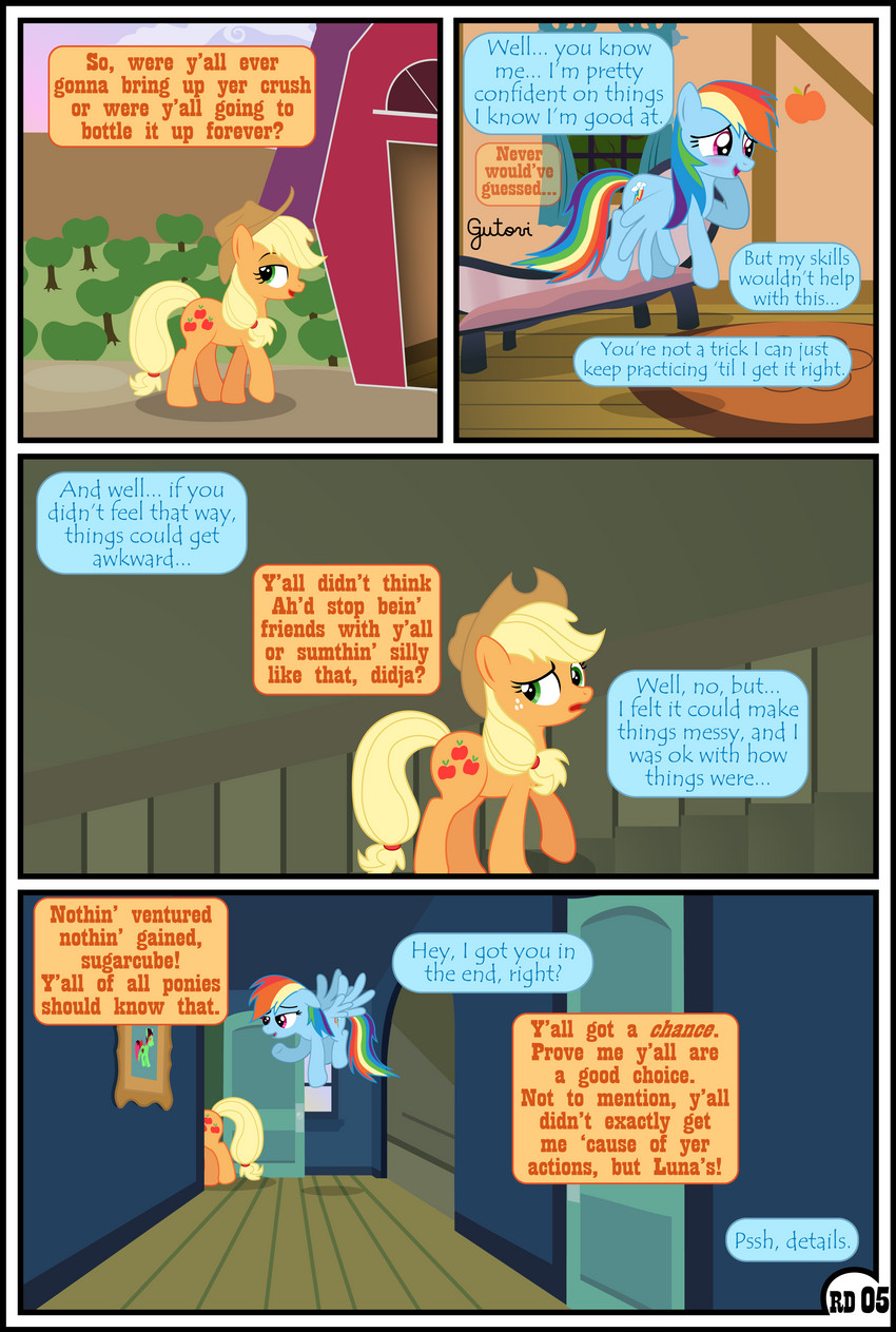 applejack and rainbow dash (friendship is magic and etc) created by gutovi-kun