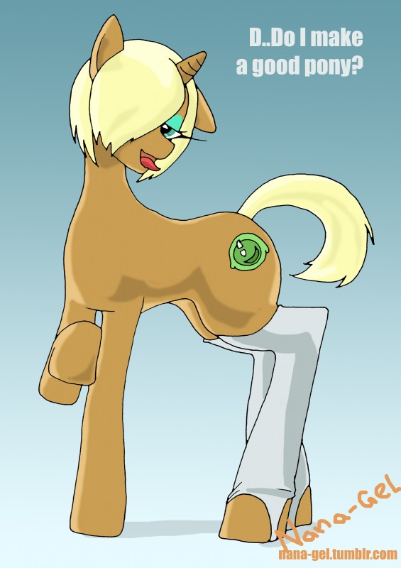 bedroom_eyes clothing eyeshadow female feral footwear horn legwear makeup narrowed_eyes open_mouth seductive socks solo stirrup_socks tongue tongue_out nana_gel hasbro my_little_pony mythology fan_character equid equine mammal mythological_creature mythological_equine unicorn 2014 absurd_res hi_res