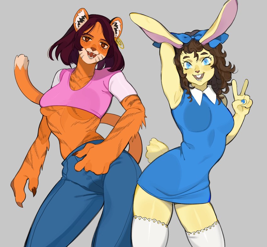 bunny and tigra (cars with the boom) created by porqueloin