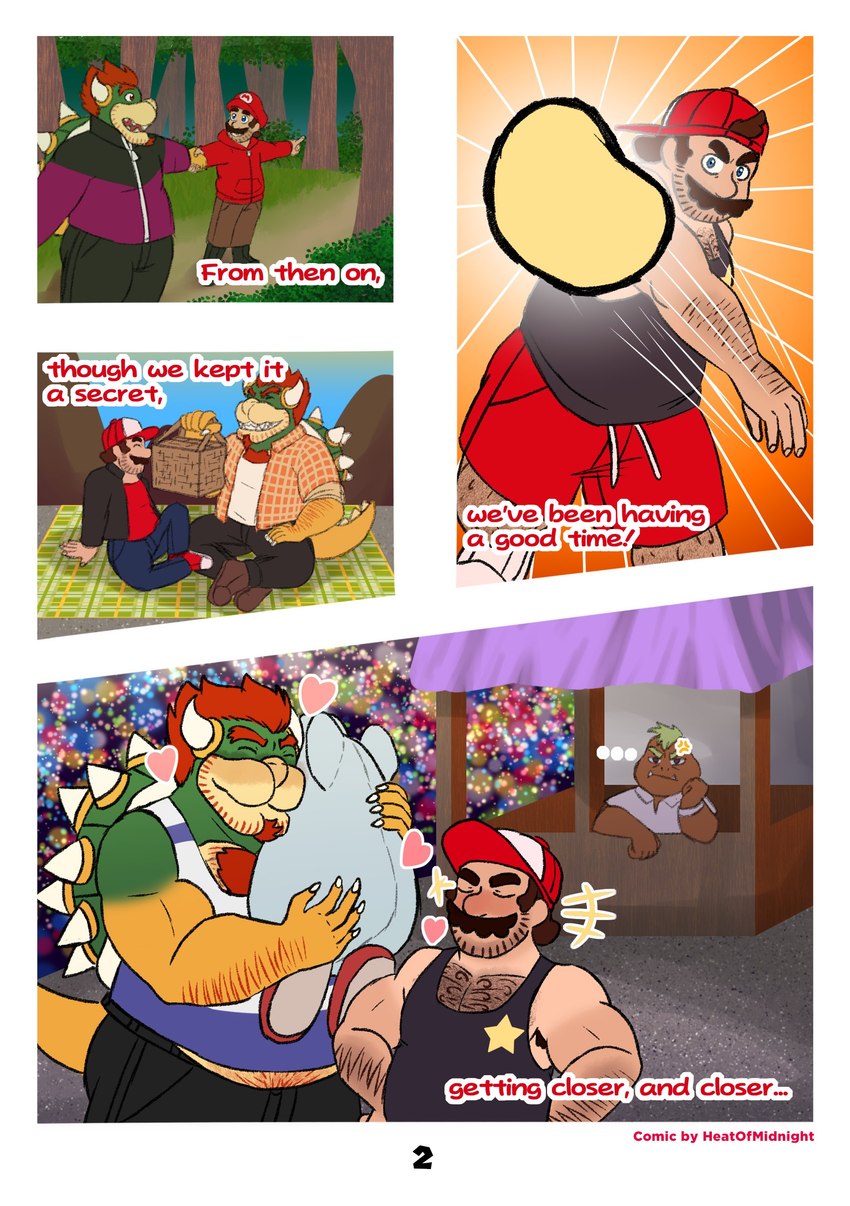 bowser and mario (mario bros and etc) created by dropsofmoonlight