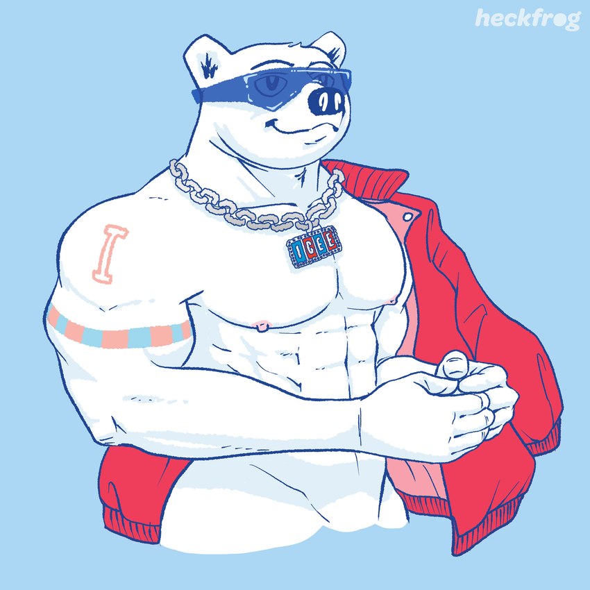 jock male mascot muscular solo heckfrog icee icee_bear_(icee) bear mammal polar_bear ursine 1:1 hi_res