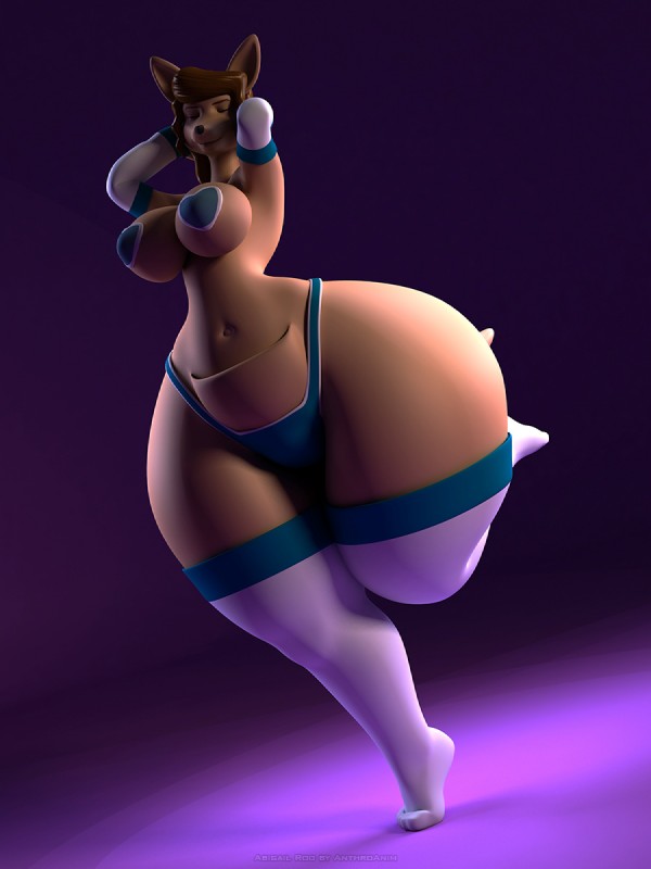 anthro big_breasts big_butt breasts brown_hair butt clothed clothing female hair huge_butt huge_hips hyper leggings legwear navel outie_navel pose simple_background smile solo thick_thighs underwear wide_hips anthroanim abigail_roo kangaroo macropod mammal marsupial 2016 3:4 3d_(artwork) digital_media_(artwork) hi_res