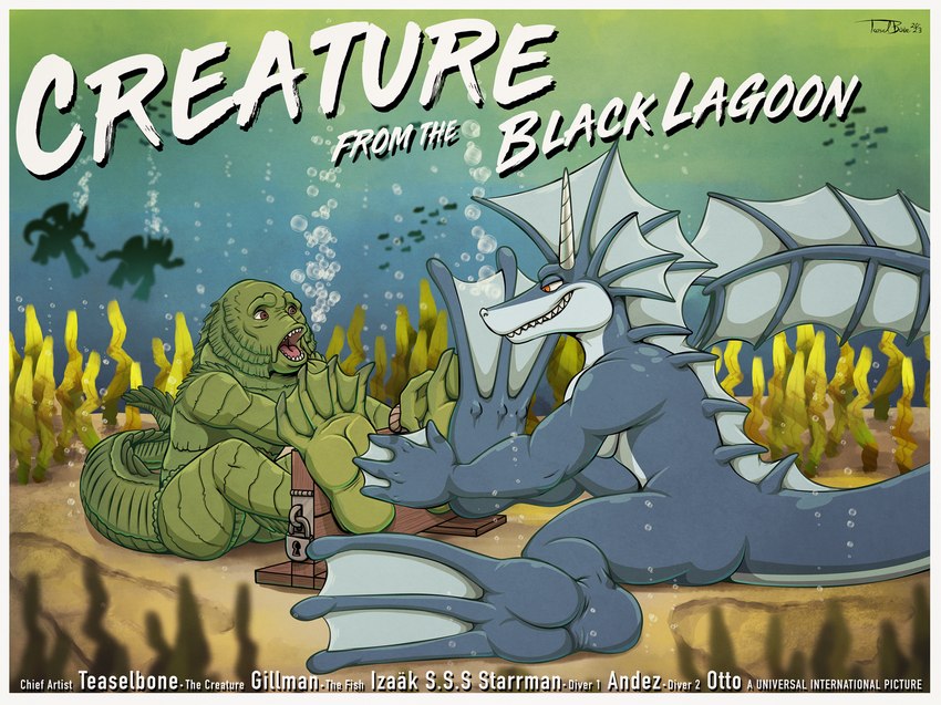 background character (creature from the black lagoon and etc) created by teaselbone