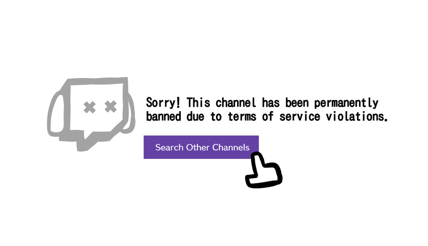 banned error_message floppy_ears livestream logo logo_parody mouse_cursor not_furry symbol-shaped_eyes text unusual_eyes x_eyes zero_pictured frooby twitch.tv comic english_text hi_res