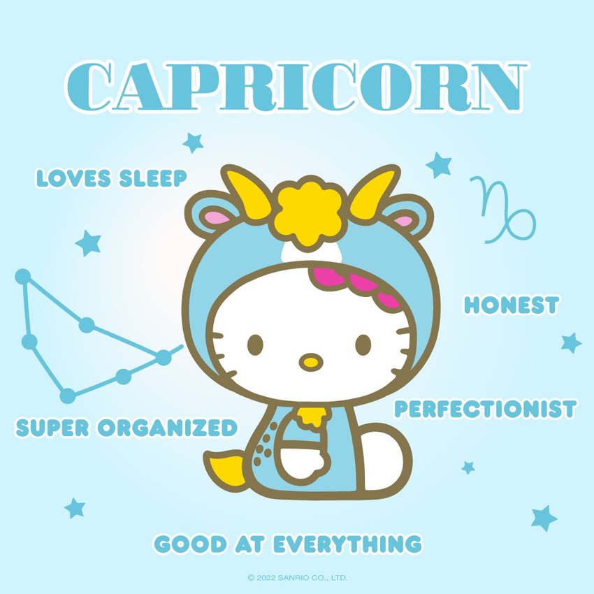 capricorn and hello kitty (hello kitty (series) and etc) created by unknown artist