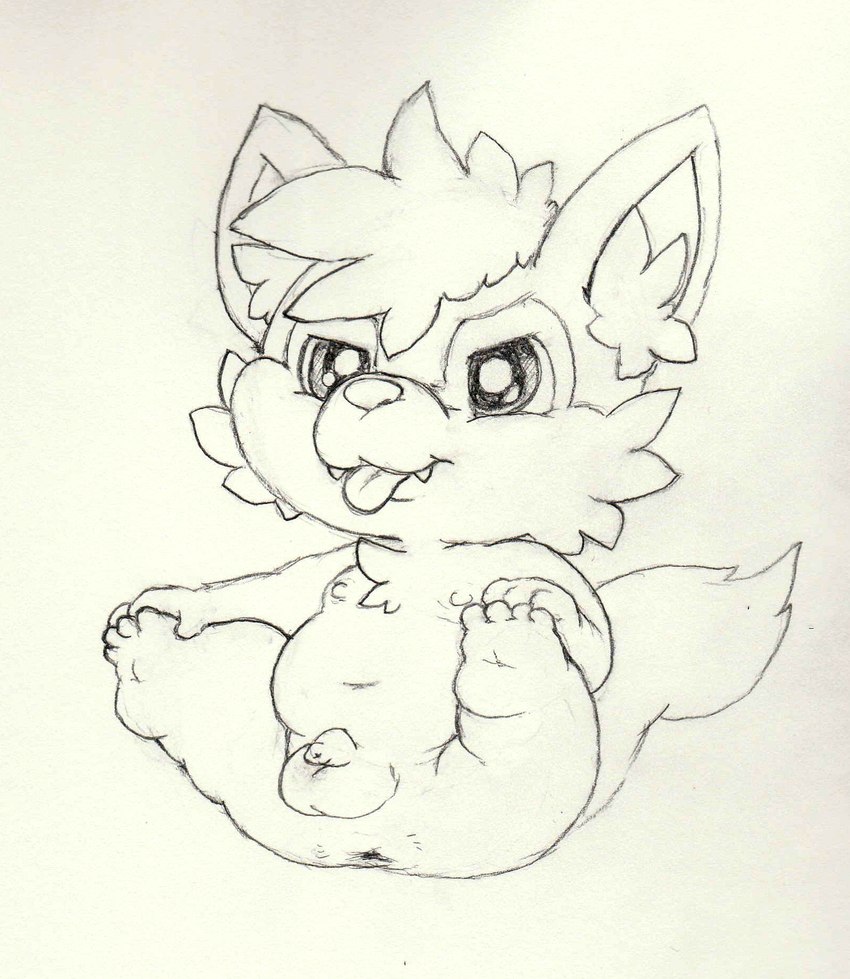 anthro anus balls fangs foreskin genitals hair legs_up male navel nipples nude penis sitting slightly_chubby solo teeth tongue tongue_out young young_anthro young_male momiji-kun tweaker domestic_cat felid feline felis mammal graphite_(artwork) hi_res traditional_media_(artwork)