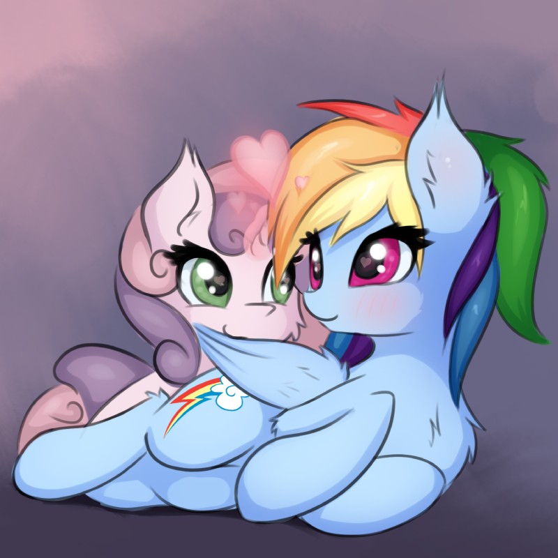 rainbow dash and sweetie belle (friendship is magic and etc) created by twiren