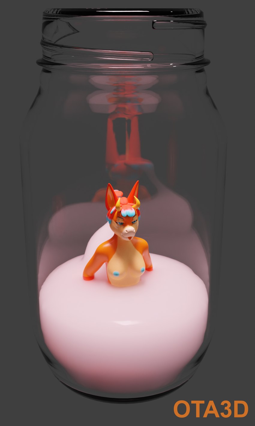 anthro bodily_fluids container cum cum_in_container cum_in_jar female genital_fluids in_container in_jar jar looking_pleasured micro reflection solo stuck dungeonfox mythology pony_cum_jar_project canid canine dragon fox hybrid mammal mythological_creature mythological_scalie scalie 3:5 3d_(artwork) absurd_res digital_media_(artwork) hi_res meme