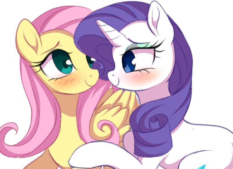 fluttershy and rarity (friendship is magic and etc) created by verawitch
