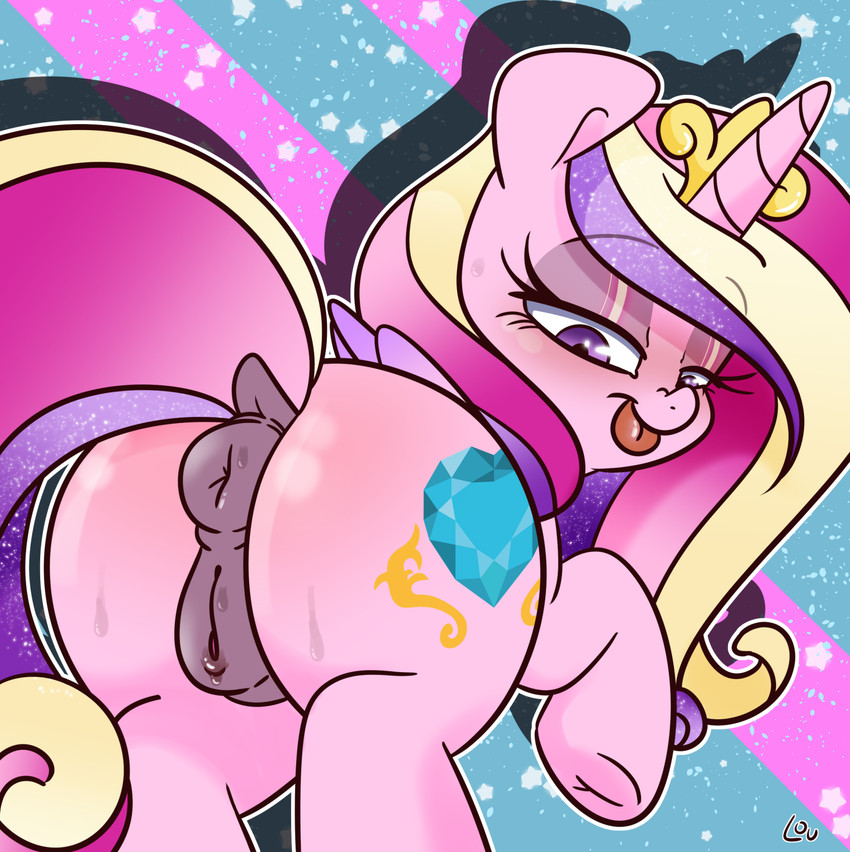 animal_genitalia animal_pussy anus bedroom_eyes big_butt blep butt equine_anus equine_genitalia equine_pussy female feral genitals horn looking_back narrowed_eyes puffy_anus pussy seductive solo tongue tongue_out wings louvely friendship_is_magic hasbro my_little_pony mythology princess_cadance_(mlp) equid equine mammal mythological_creature mythological_equine winged_unicorn hi_res