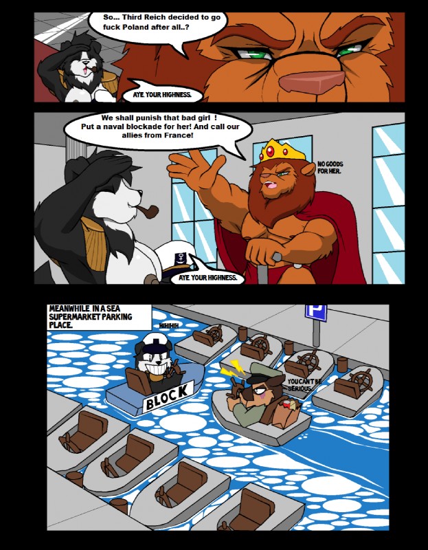 admiral anthro boat breasts british england female german germany grocery king male nipples nude parody pipe royalty smoking_pipe text third_reich united_kingdom vehicle water watercraft world_war_2 droll3 commander commander_sherpard_(droll3) emmy_(droll3) border_collie canid canine canis collie domestic_dog felid german_shepherd herding_dog lion mammal pantherine pastoral_dog sheepdog comic english_text hi_res