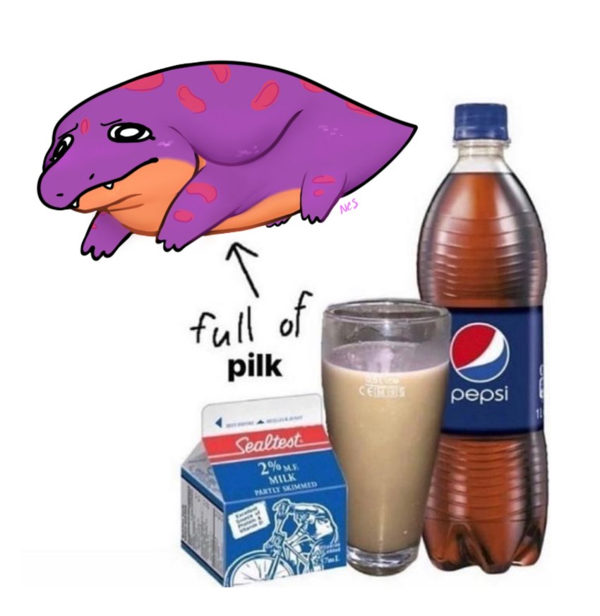 beverage beverage_carton bottle carton cola container contextual_arrow countershading cup directional_arrow fangs female feral frown glass glass_container glass_cup humor information_label milk milk_carton milk_container plastic_bottle real sad simple_background snake_hood soda solo teeth text toony white_background ncs full_of_milk/soup_(meme) pepsi pilk keeshee cobra lamarian reptile scalie snake 2021 english_text hi_res meme