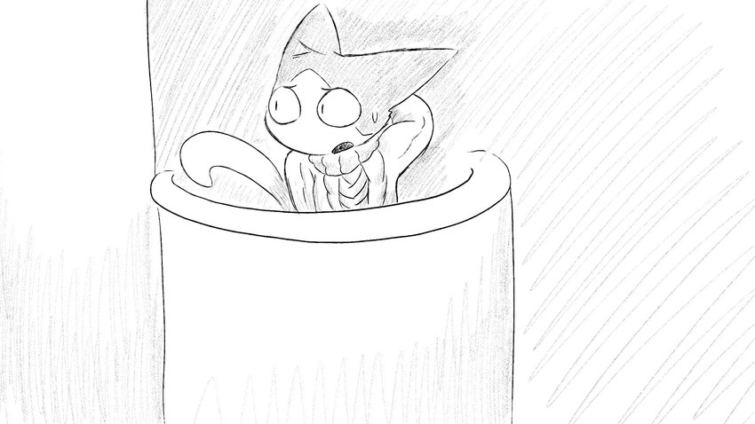 anthro bodily_fluids clothed clothing countershade_face countershading courtroom hand_behind_head male podium solo sweat sweatdrop sweater topwear dragonweirdo animal_crossing nintendo rover_(animal_crossing) domestic_cat felid feline felis mammal 16:9 dialogue_in_description hi_res monochrome story story_in_description widescreen