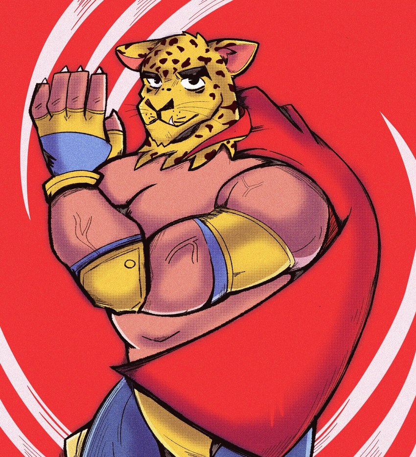 anthro for_a_head luchador male muscular muscular_anthro muscular_male pecs solo wrestler htony tekken king_(tekken) animal_head animal_humanoid felid felid_humanoid humanoid jaguar_humanoid mammal mammal_humanoid pantherine pantherine_humanoid hi_res