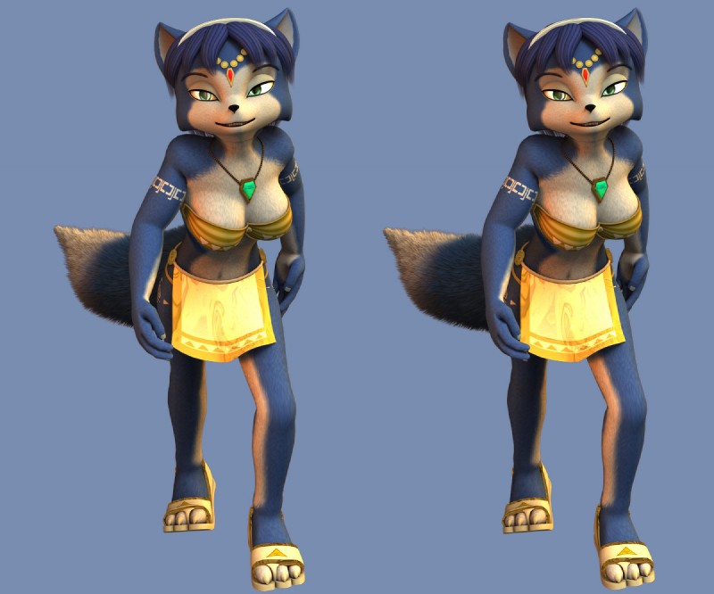 anthro blue_body blue_fur blue_hair clothing female fur hair jewelry looking_at_viewer markings necklace simple_background solo white_body white_fur cockaforce nintendo star_fox krystal_(charleyfox) krystal_(star_fox) canid canine fox mammal 3d_(artwork) 6:5 cross_eye_stereogram digital_media_(artwork) side_by_side_stereogram stereogram