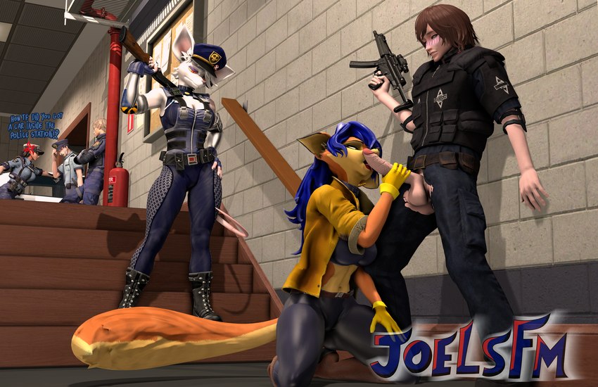 anthro balls clothing female genitals group gun holding_penis licking male male/female oral penile penis penis_lick police police_uniform ranged_weapon self_insert sex tongue trio uniform vehicle weapon joelsfm warfaremachine_(modeler) astral_chain capcom nintendo platinumgames resident_evil sly_cooper_(series) sony_corporation sony_interactive_entertainment sucker_punch_productions carmelita_fox leon_kennedy marie_wentz_(astral_chain) officer_flint_(foresttherotten) warfare_carmelita warfare_flint canid canine fox human mammal murid murine rat rodent 3d_(artwork) absurd_res digital_media_(artwork) hi_res source_filmmaker_(artwork)