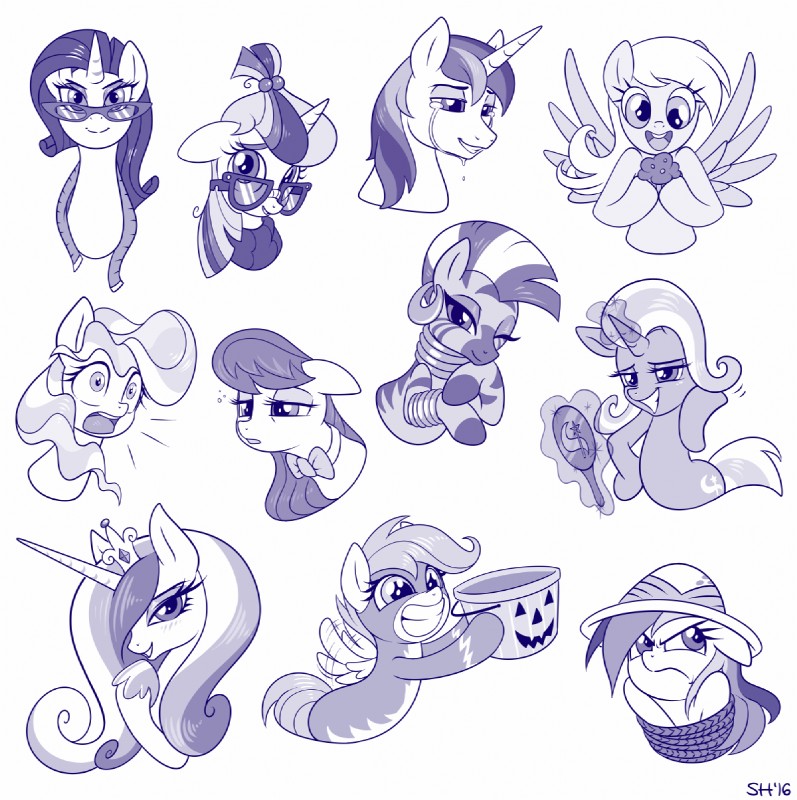 princess cadance, shining armor, derpy hooves, moondancer, daring do, and etc (friendship is magic and etc) created by sorc