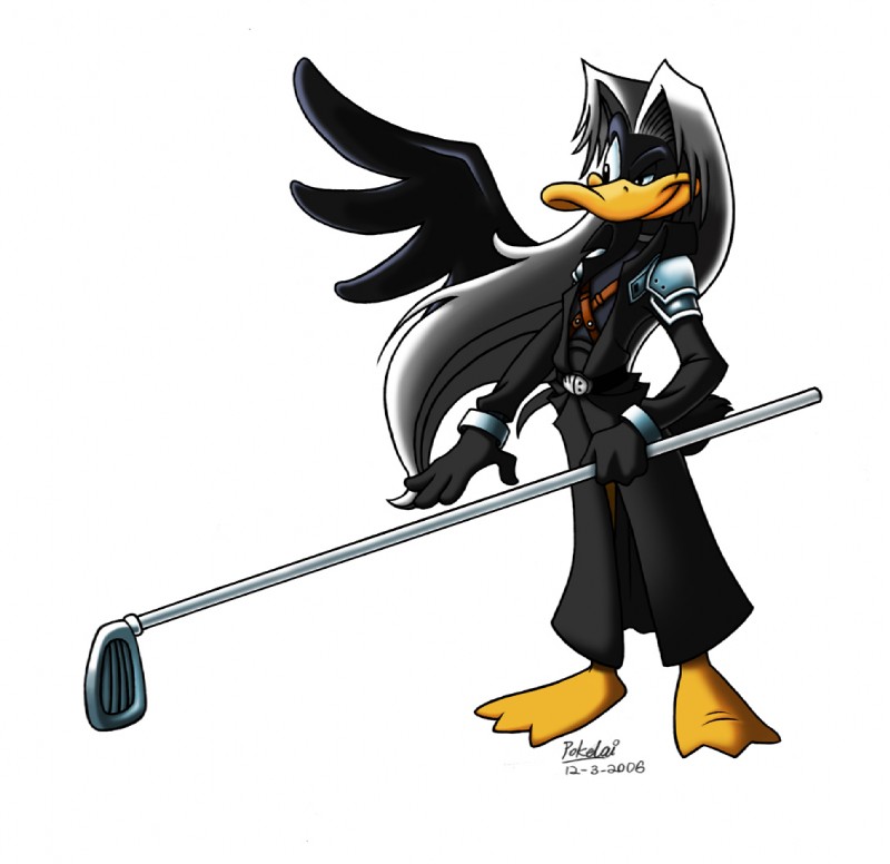 daffy duck and sephiroth (final fantasy vii and etc) created by pokelai