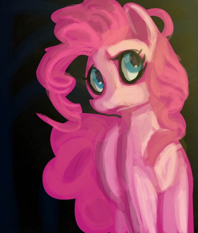 blue_eyes female feral fur hair pink_body pink_fur pink_hair quadruped sad solo tail fauxsquared friendship_is_magic hasbro my_little_pony pinkie_pie_(mlp) earth_pony equid equine horse mammal pony 2012 absurd_res hi_res