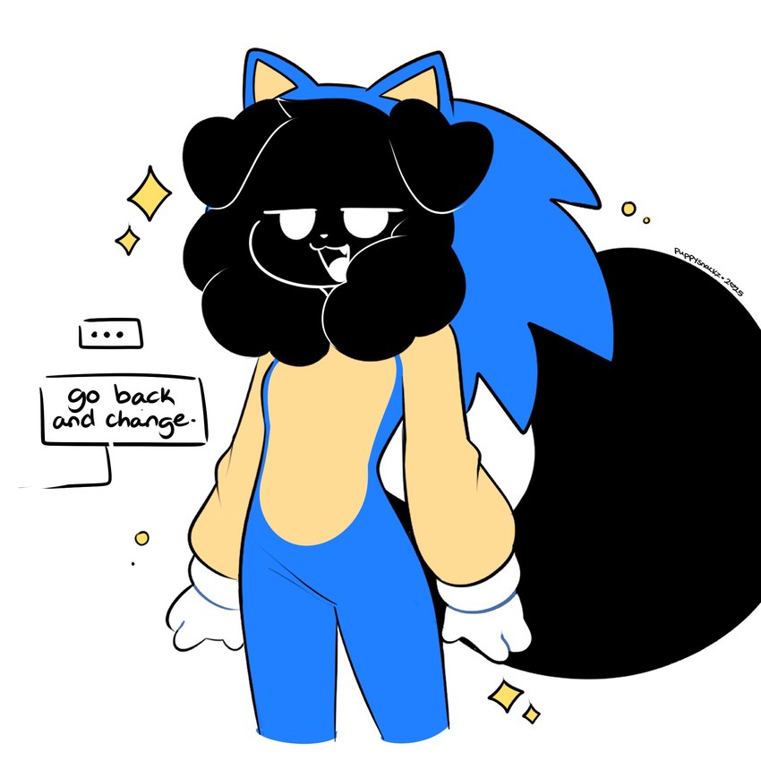 ambiguous_gender anthro clothing cosplay costume dialogue female fluffy folded_ears onesie open_mouth solo puppysnackz sega sonic_the_hedgehog_(series) puppysnackz_(character) sonic_the_hedgehog canid canine mammal hi_res