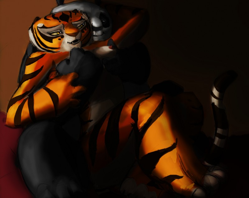 master po ping and master tigress (kung fu panda and etc) created by sabrotiger