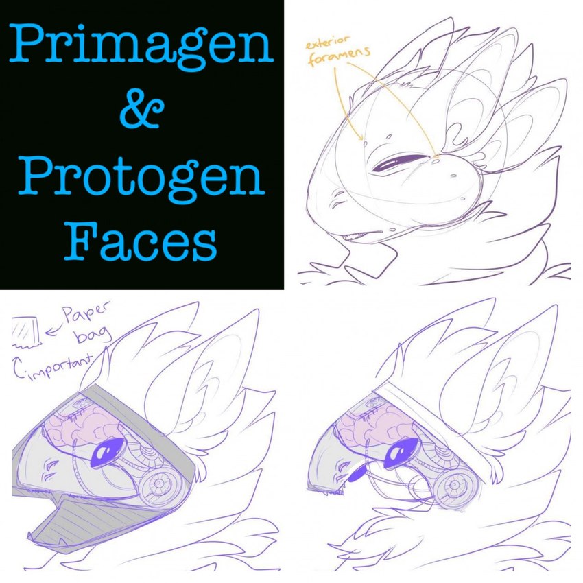 ambiguous_gender brain cybernetics fur inner_ear_fluff lore machine multi_ear organs tuft visor unknown_artist primagen protogen 1:1 2018 hi_res sketch