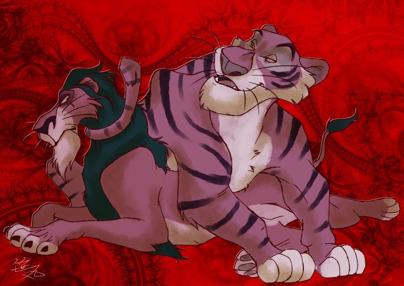 scar and shere khan (the lion king and etc) created by lapisu78